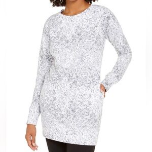 Ideology size XS grey and white long snake Patterned long sleeve sweater